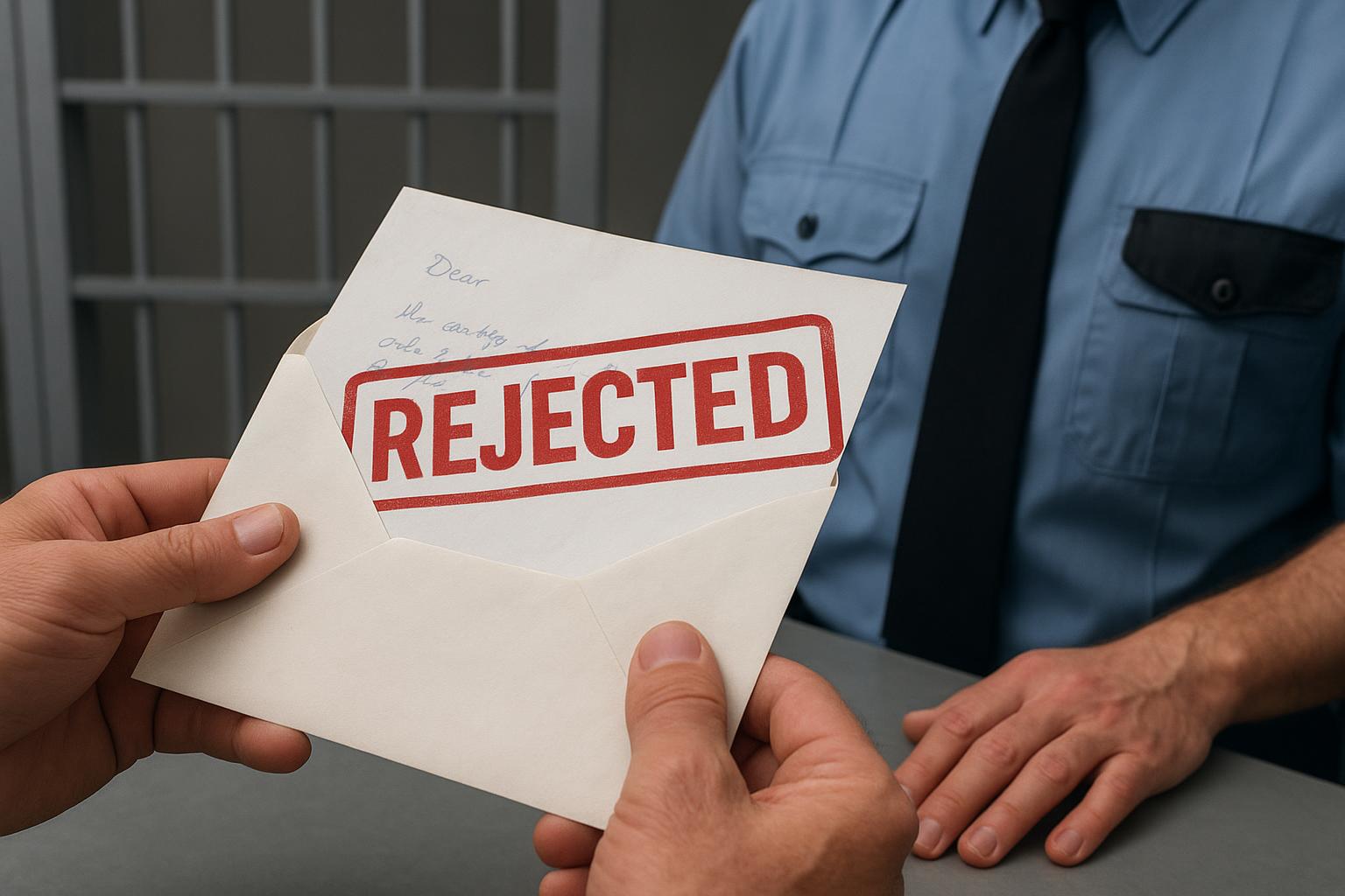 photo rejection criteria for prison mail
